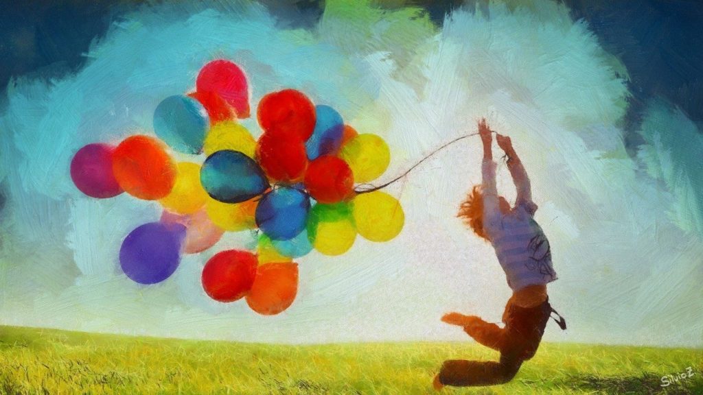 balloons, spring, nature